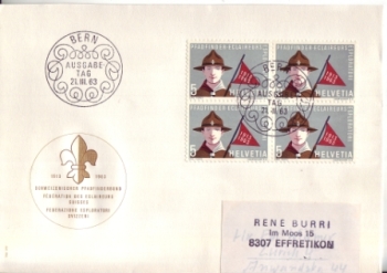 CH FDC 0768 (Viererblock) 1963 03 004 ●
